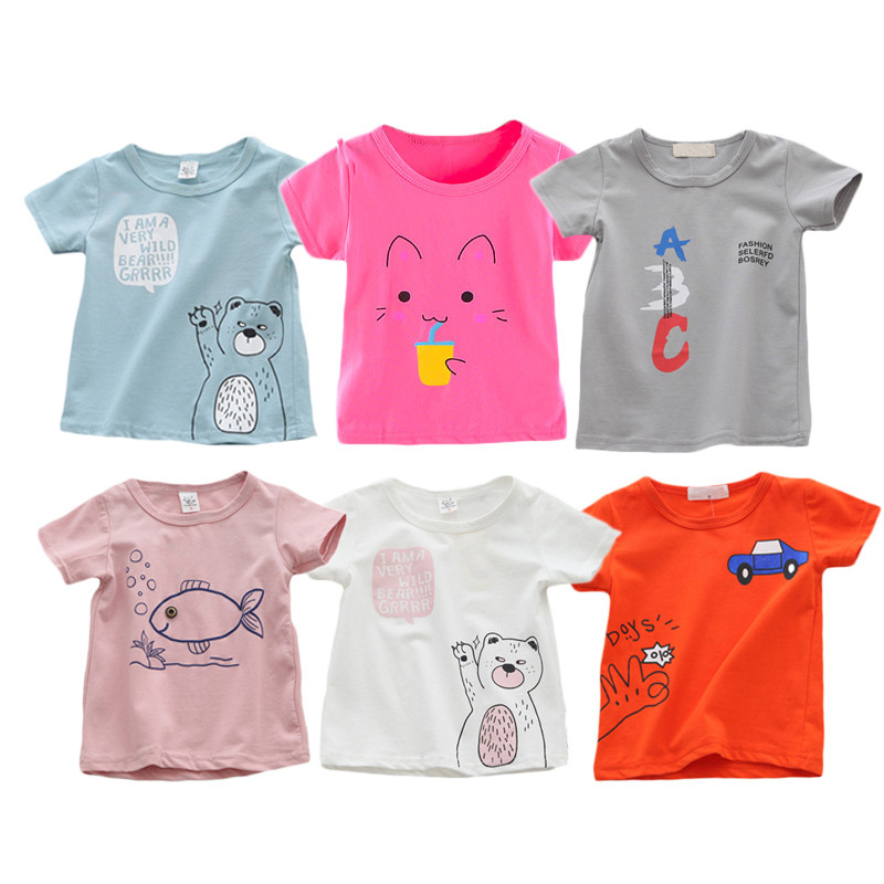 Baby Clothing Clearance - 赤ちゃんと男の子のための綿のTシャツ,半袖の服,カジュアルな服装,6mから24m,クリアランスセール,夏