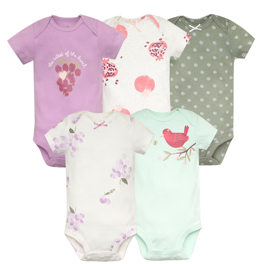 Baby Clothing Next - 5 ピース/ロットベビーボディスーツファッションガール服綿新生児男の子服幼児ボディベビージャンプスーツ漫画 Ropa ベベ