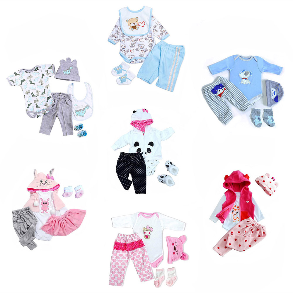Baby Clothing Next - 生まれ変わった赤ちゃん人形の服,女の子と男の子の服,50〜55cmの衣装,本物の新生児人形のように,幼児人形キットアクセサリー,0〜3ヶ月
