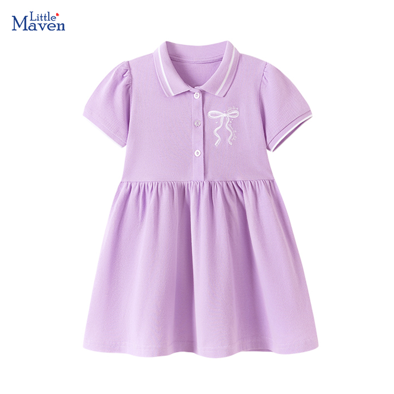 Baby Clothing Knitting Patterns - リトルメイブンドレス女の赤ちゃん子供服子供服 2026 新しい漫画ちょう結びプリンセスサマードレス 2-7 年