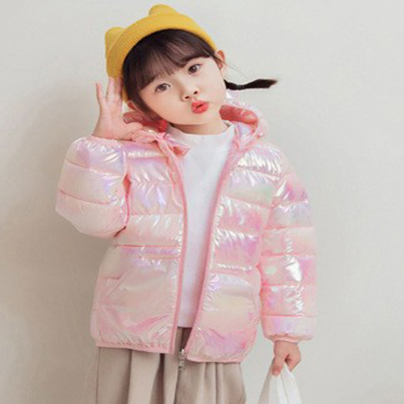 Baby Clothing Zipper - フード付き軽量ダウンジャケット,滑らかな表面生地,暖かいアウターウェア,カジュアルウェア,男の子と女の子,秋冬