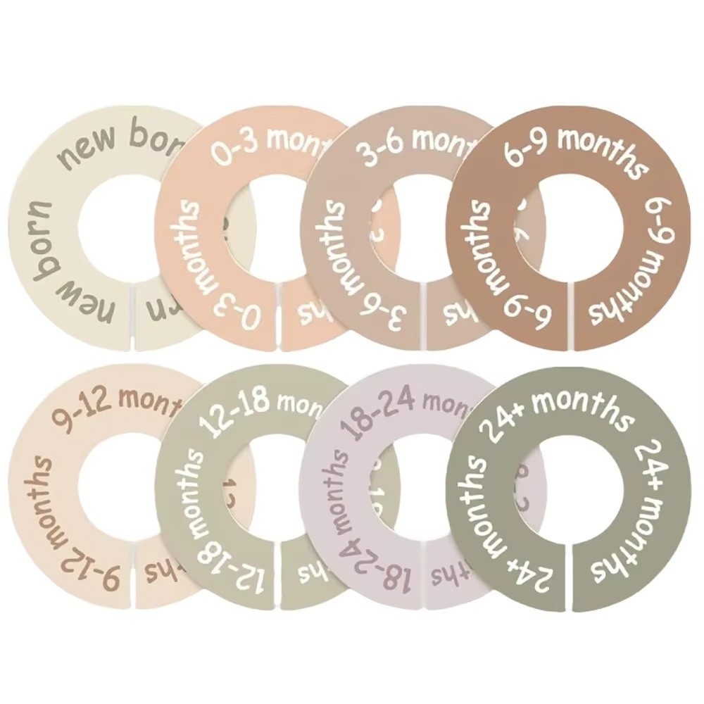 Baby Clothing Hanger Dividers - 68/9 個整理用ハンガー ベビー服サイズディバイダー プラスチック DIY クラフトワードローブセパレーター