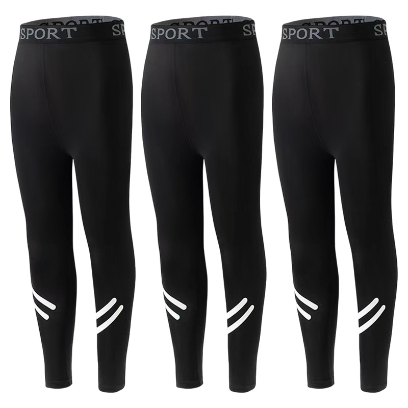 Toddler Legging Set - 3/1セットの子供用無地伸縮性スリムフィットスポーツレギンス、男の子と女の子向けの快適なヨガパンツ、ランニングカジュアルパンツ