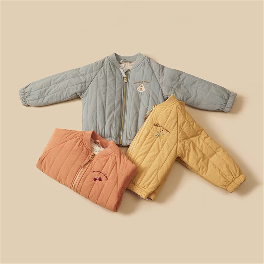 Baby Clothing Zipper - 1-6Y 子供服春肥厚ダウン綿ガールジャケットベビー子供暖かいコート幼児子供生き抜く子供服冬
