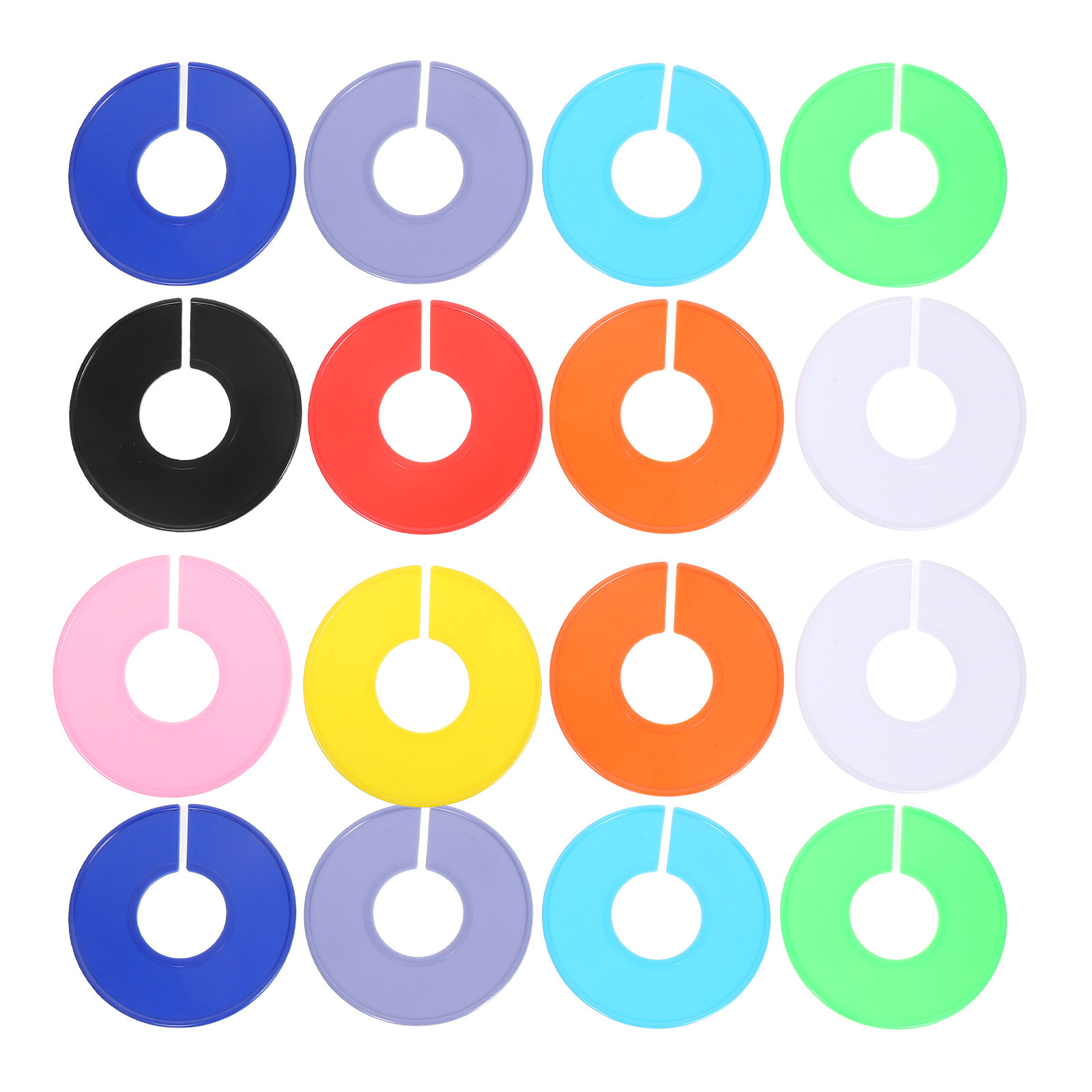 Baby Clothing Hanger Dividers - 30 個ラウンドプラスチッククローゼットディバイダー衣類分類リングカラフルなハンガーサイズセパレーターベビー服小売ワードローブ
