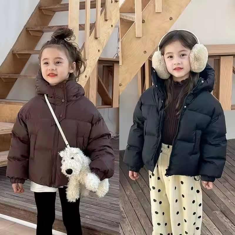 Baby Clothing Zipper - 子供暖かい綿コート冬秋男の子女の子パッド入り厚いジャケットベビーフード付き上着子供服 3-12 年