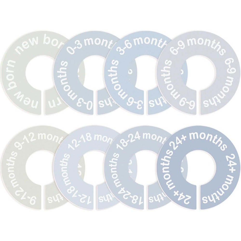 Baby Clothing Hanger Dividers - 68/9 個整理用ハンガー ベビー服サイズディバイダー DIY クラフトプラスチック衣類ラベル 0-24
