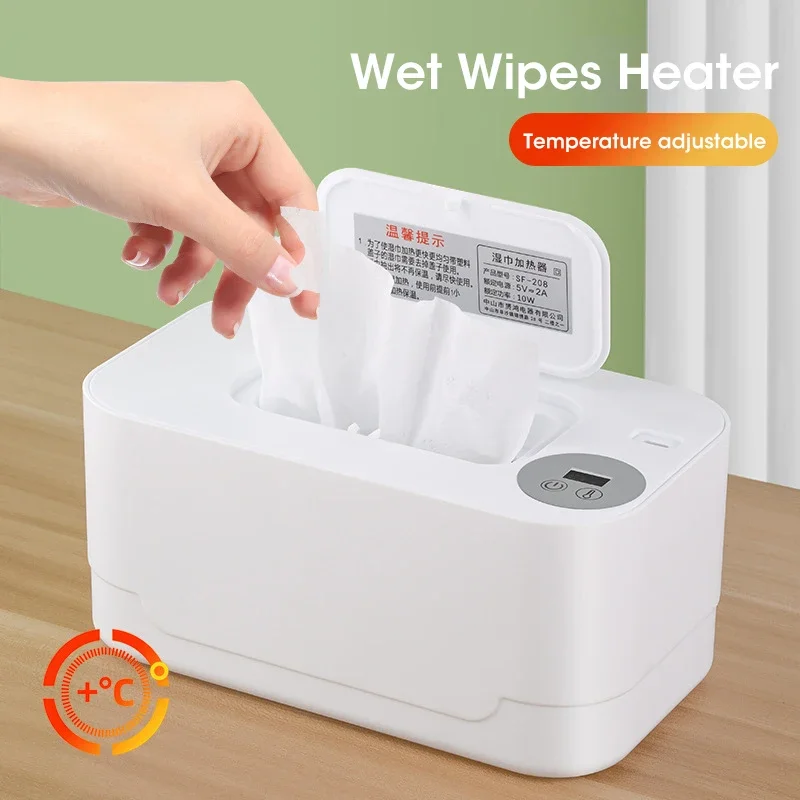 Baby Clothing Wash - ポータブルベビーワイプウォーマー 2-in-1 加熱タオルディスペンサー LEDディスプレイ付き加熱ボックス 家庭用 車載用