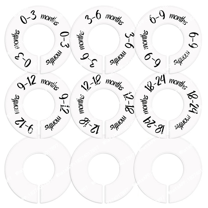 Baby Clothing Hanger Dividers - 100 個マルチサイズベビーキッズ布製ラウンドハンガークローゼットディバイダー衣料品店用 DIY プラスチック衣類サイズディバイダーマーカー