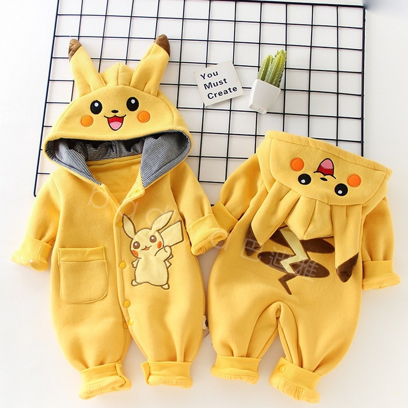 Baby Clothing Winter - 漫画ポケットモンスターベビーパジャマ新生児かわいい冬長袖子供ロンパース服赤ちゃん幼児の服カバーオールギフト