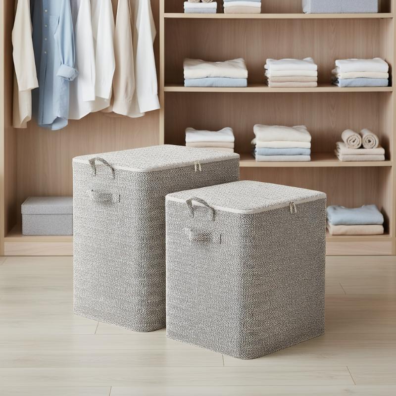 Baby Clothing Clearance - 220L ビッグサイズ衣類収納ボックス カバー付き 大型ランドリーバスケット オーガナイザーバッグ 赤ちゃん用