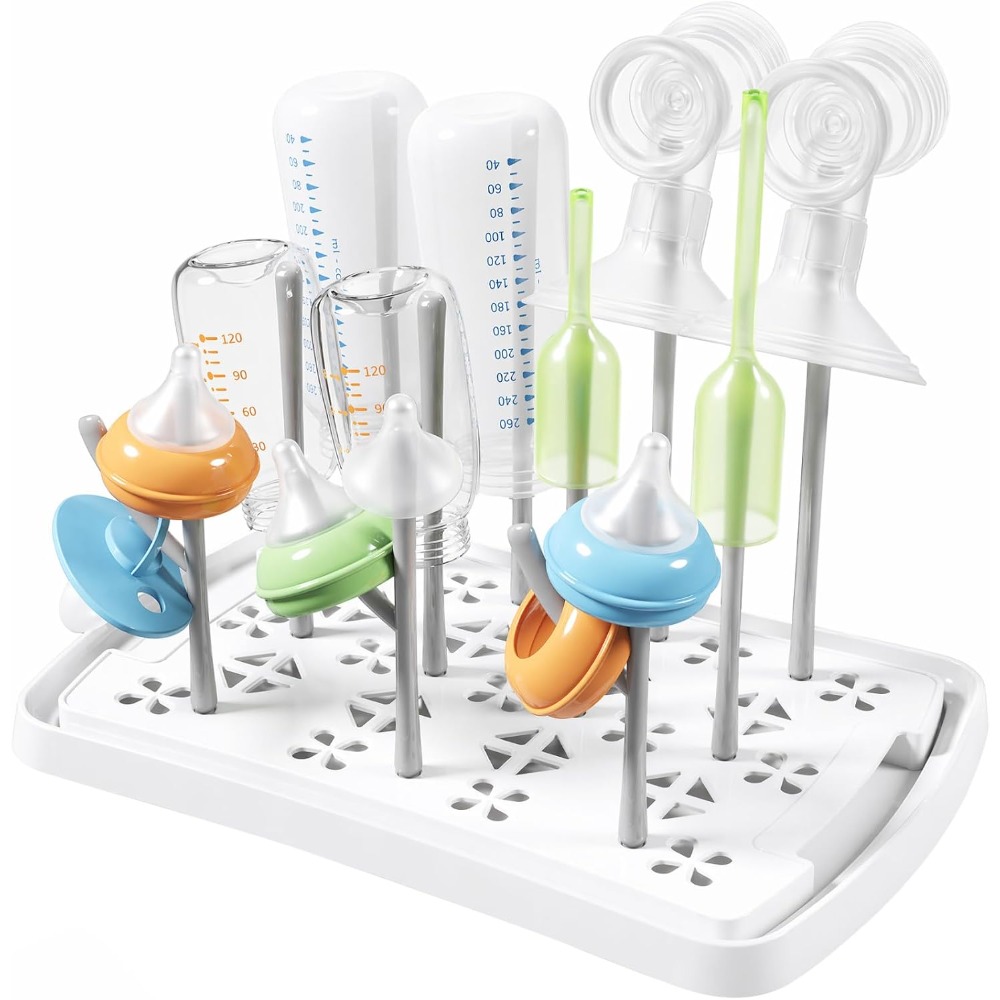 Baby Clothing Drying Rack - ベビーボトル乾燥ラック トレイ付き ポータブルボトル乾燥ツリー 家庭用 旅行用 省スペース