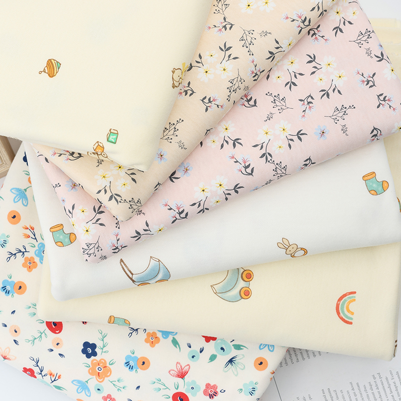 Baby Clothing Sewing - 伸縮性のある純綿のプリント生地,ベビー服,パジャマ,シーツ,毛布,縫製服用の厚手のニット生地