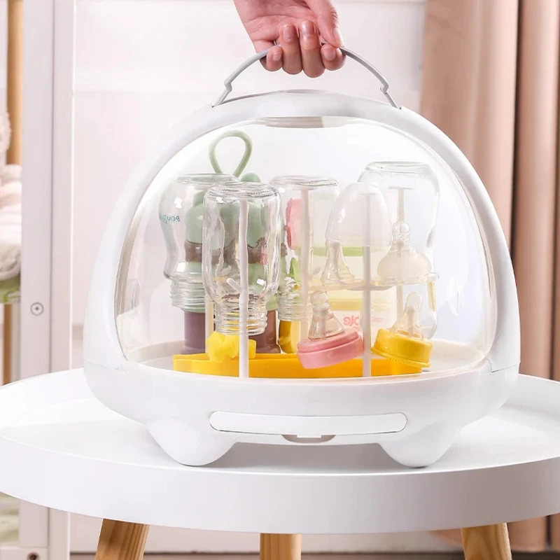 Baby Clothing Drying Rack - 哺乳瓶乾燥ラック,カバー付き防塵収納ボックス,介護用食器容器,衛生オーガナイザー