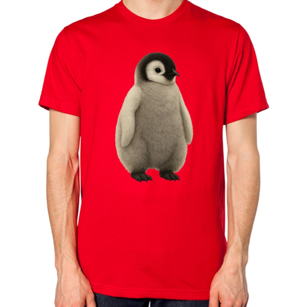 Baby Zoo Clothing - ベビーペンギンユニセックス Tシャツかわいいベビーペンギングラフィックプリント Tシャツ動物園記念服男性女性シンプルな日常生活綿 T
