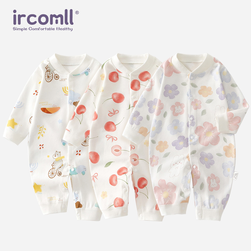 Baby Clothing Knitting Patterns - 赤ちゃんの漫画のパターンのジャンプスーツ,新生児服セット,女の子の服,ボタンのデザイン,春,2個