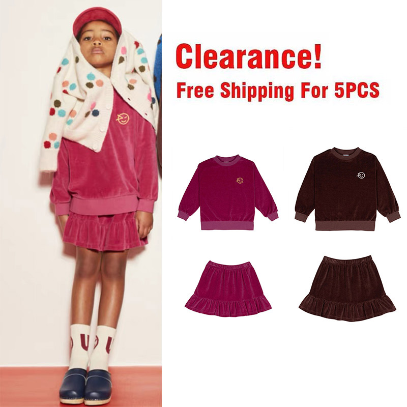 Baby Clothing Clearance - 子供のベルベットのスウェットシャツとスカートの服のセット,女の子の服,赤ちゃんの服,新しい,クリアランス,秋,冬