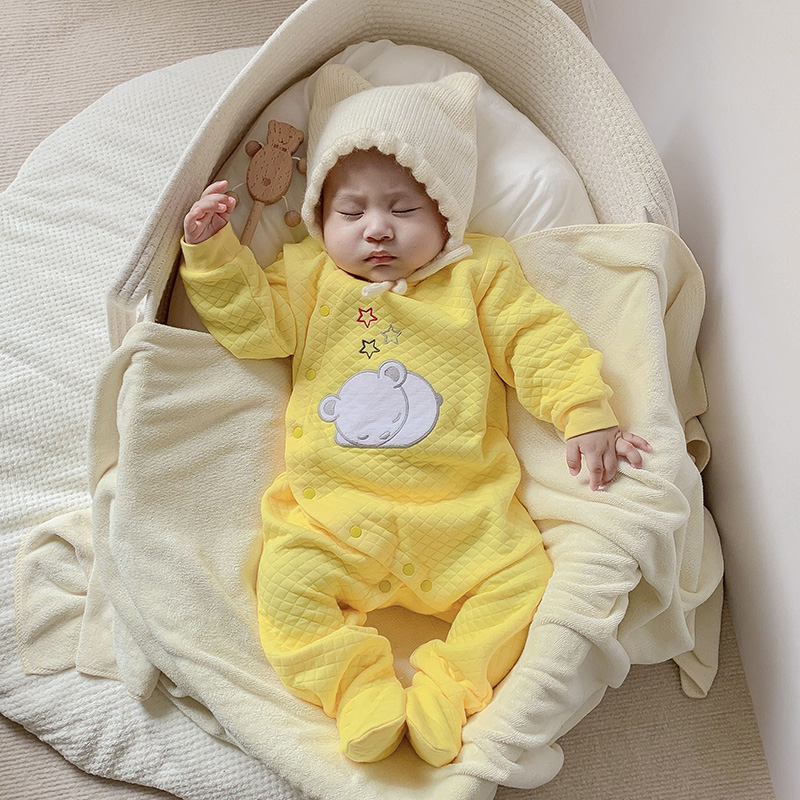 ベビーコットンロンパース服新生児長袖ユニセックスワンピースパ - Baby Clothing Next のレビューと価格