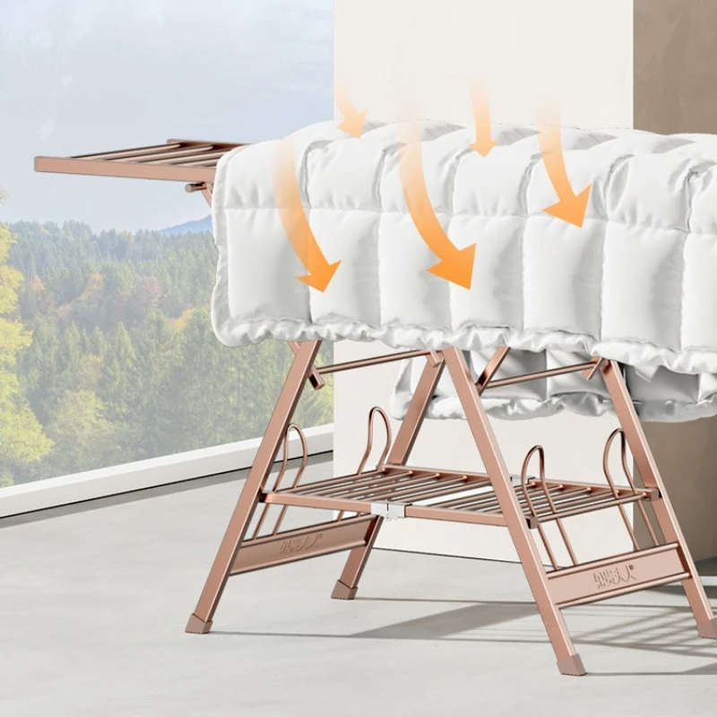 四季折りたたみハンガー衣類床乾燥ラック屋内バルコニー肥厚アル - Baby Clothing Drying Rack のレビューと価格