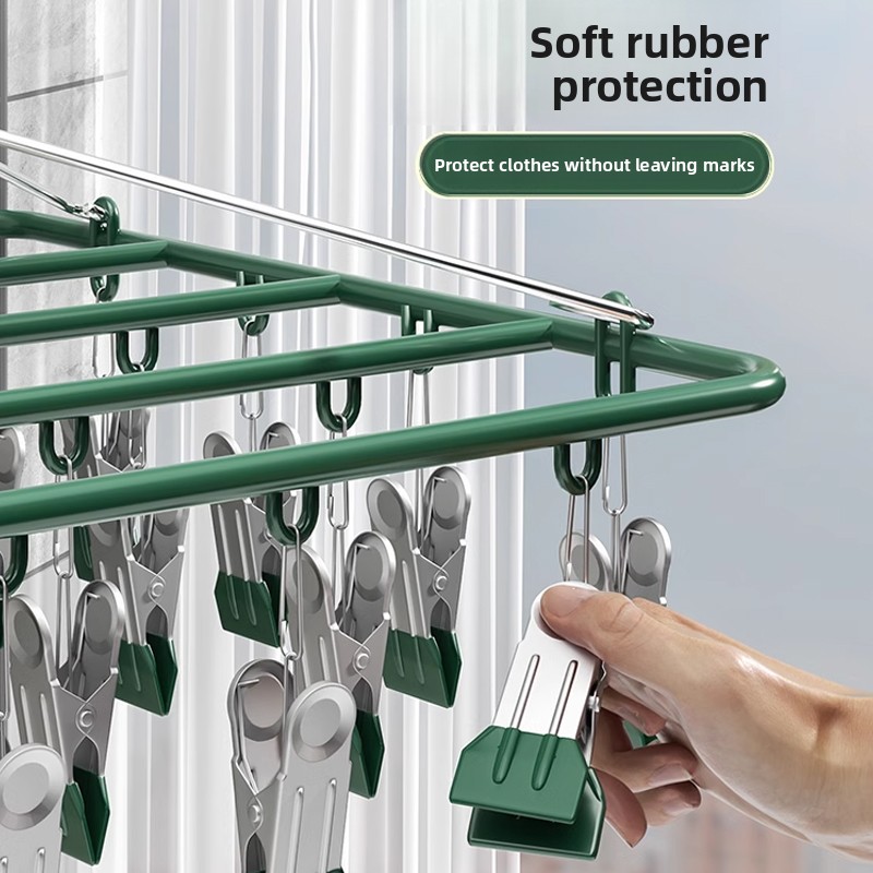 ステンレス鋼マルチクランプ物干し竿ベビー下着靴下乾燥ラック家 - Baby Clothing Drying Rack のレビューと価格