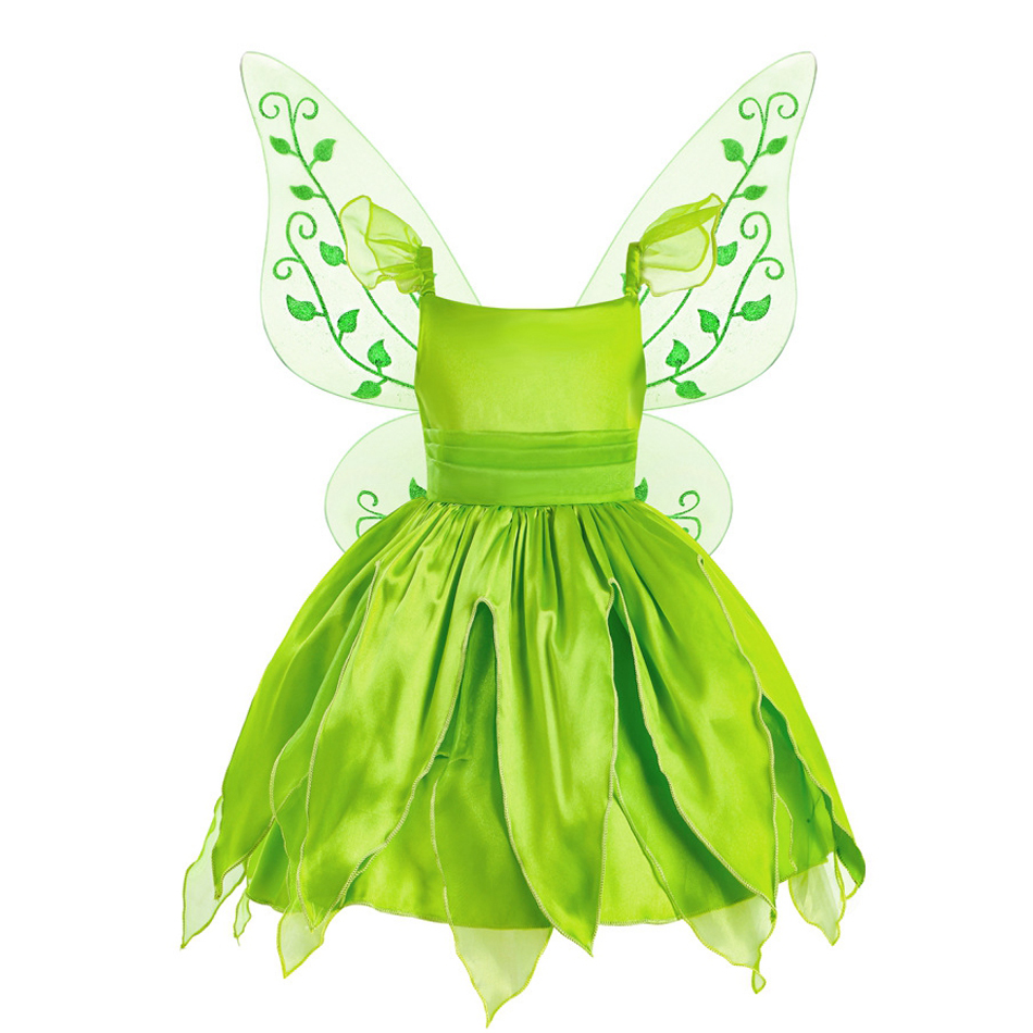 女の子の花の妖精ドレスアップ子供プリンセスドレス羽ハロウィン - Baby Clothing Europe のレビューと価格