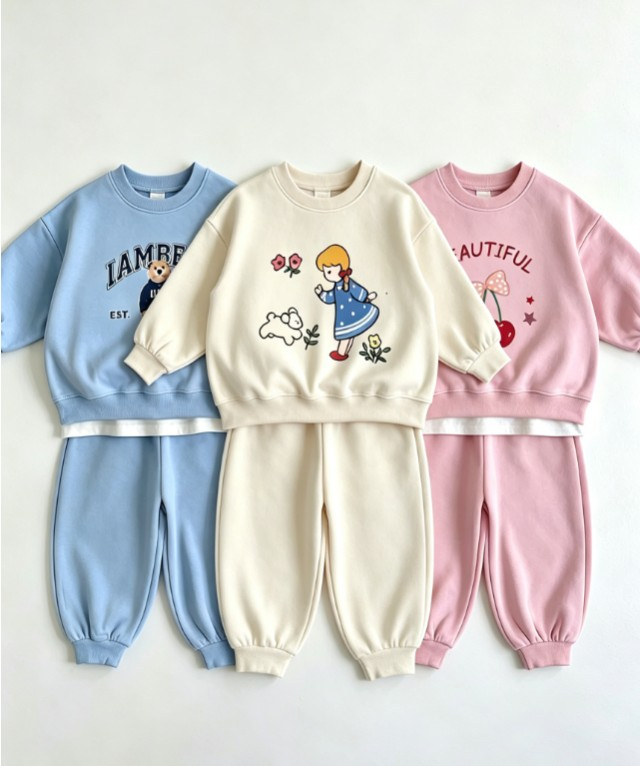 赤ちゃん多用途漫画パターントラックスーツセット子供長袖トレー - Baby Clothing Knitting Patterns のレビューと価格