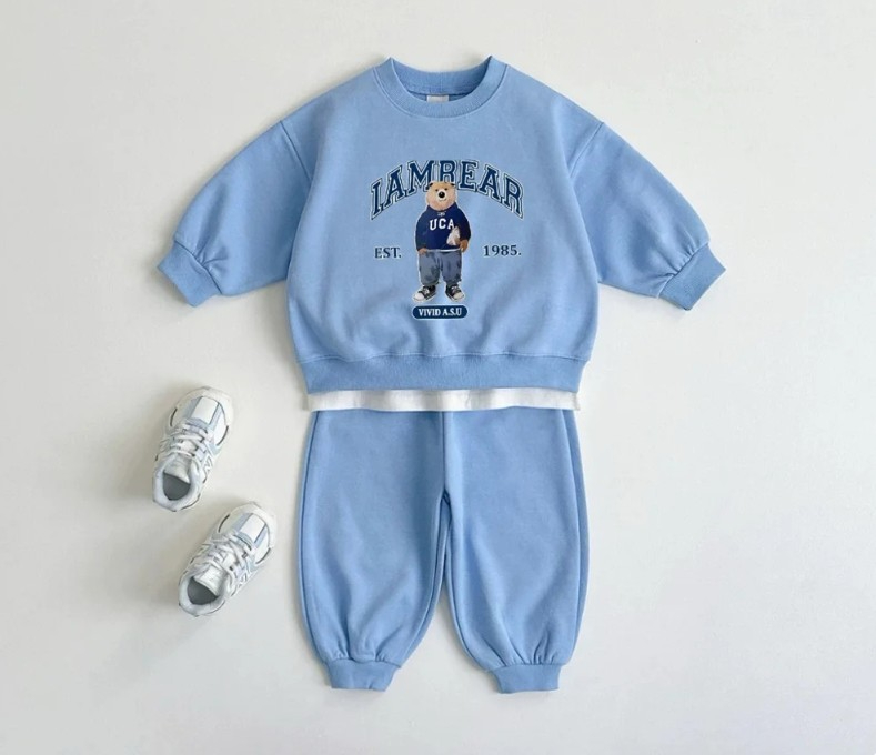 赤ちゃん多用途漫画パターントラックスーツセット子供長袖トレー - Baby Clothing Knitting Patterns のレビューと価格
