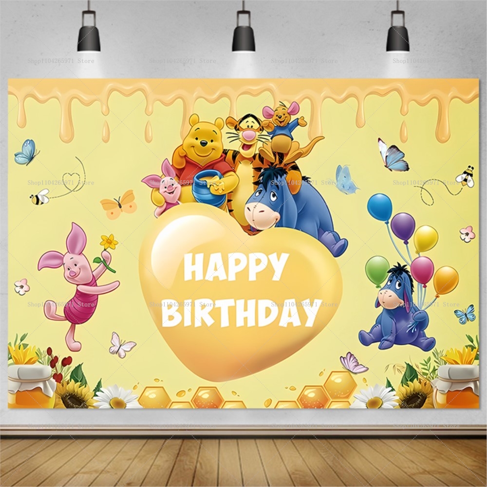 ディズニー ウィニー・ザ・プーさん 背景幕 子供の誕生日パー - Baby Clothing Event のレビューと価格