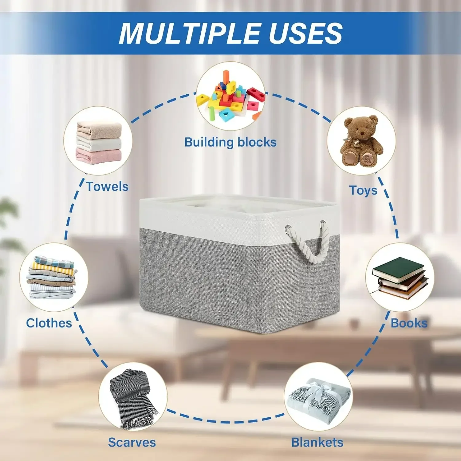 折りたたみ式リネン収納バスケット大容量雑貨オーガナイザーボッ - Baby Clothing Clearance のレビューと価格