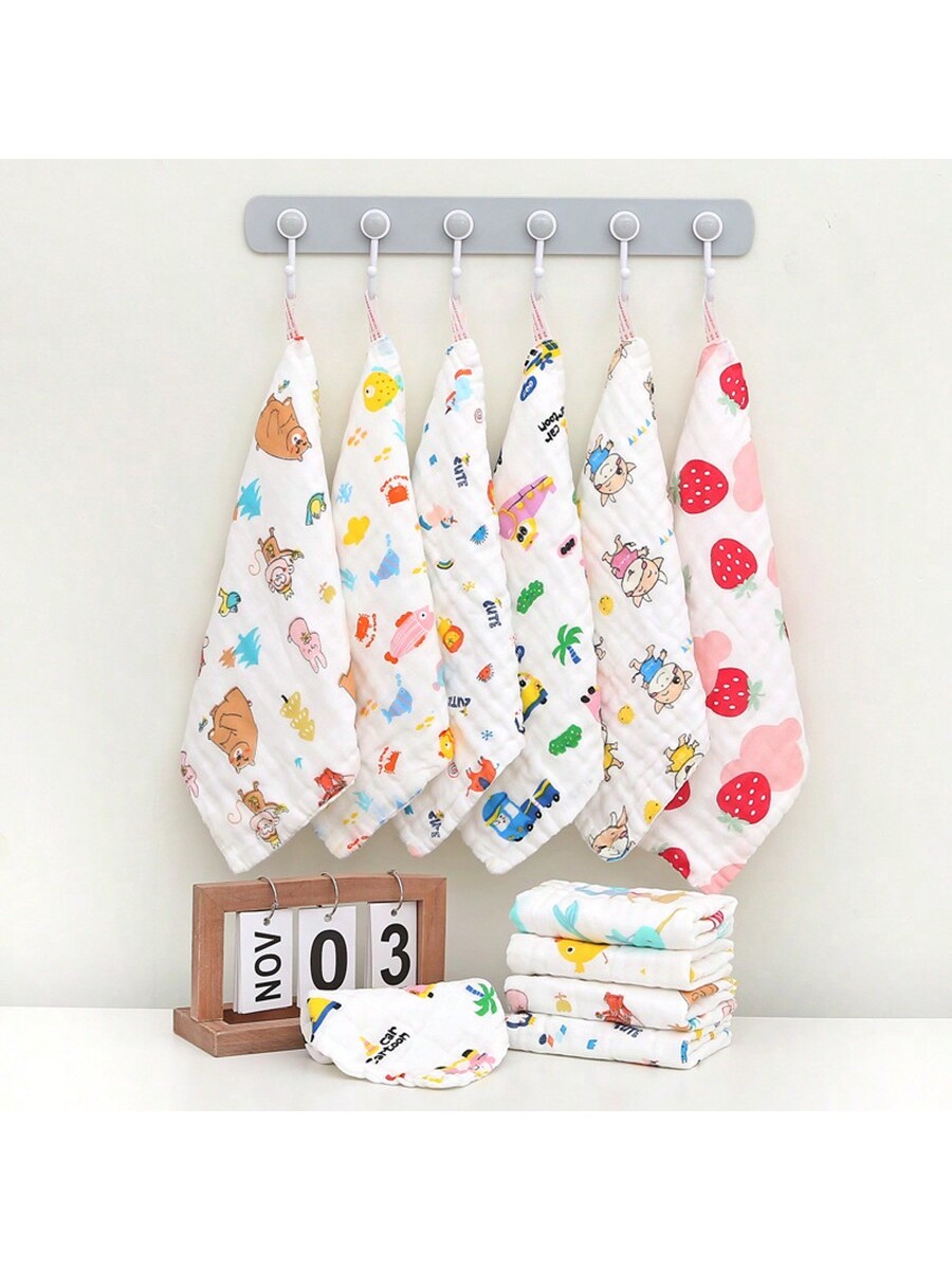 1/5 個ベビータオルランダムカラーモスリン 6 層綿ソフト - Baby Clothing Wash のレビューと価格