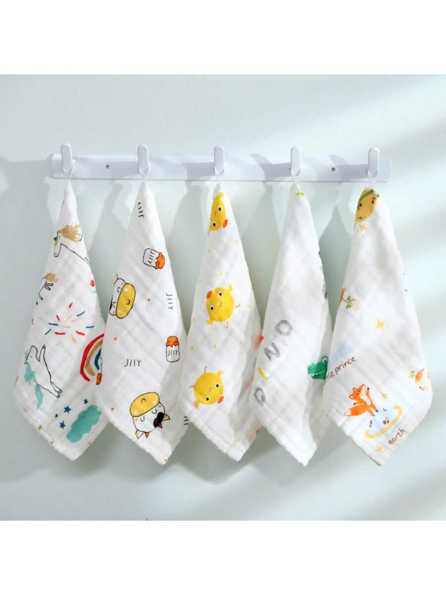 1/5 個ベビータオルランダムカラーモスリン 6 層綿ソフト - Baby Clothing Wash のレビューと価格