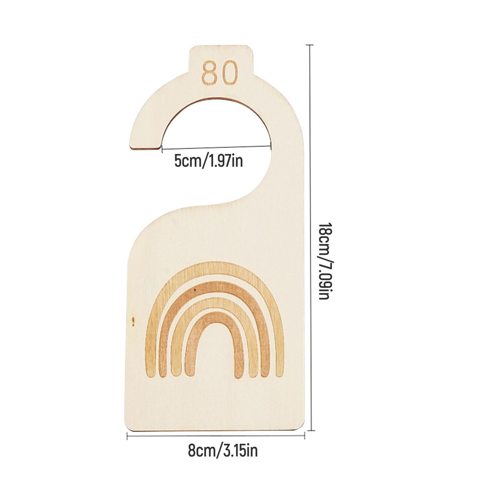 7x ベビー服サイズハンガーオーガナイザー 愛らしい木製衣類 - Baby Clothing Hanger Dividers のレビューと価格