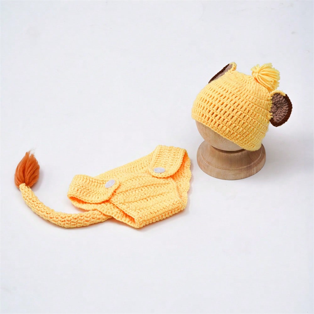 生まれたばかりの写真衣装,手作りのかぎ針編みの服,ライオンキ - Baby Clothing Winter のレビューと価格