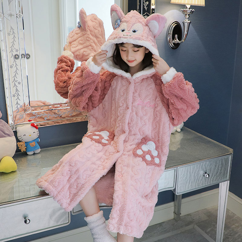 ハローキティ Miniso コーラルフリースネグリジェ子供秋 - Baby Clothing Winter のレビューと価格
