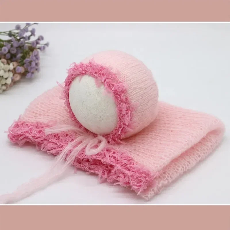 赤ちゃんの写真撮影用小道具モヘアレース糸ラッピングクロス帽子 - Baby Clothing Yarn のレビューと価格