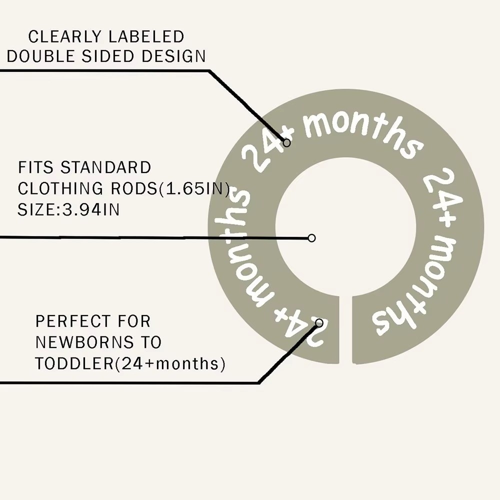 68/9 個整理用ハンガー ベビー服サイズディバイダー DI - Baby Clothing Hanger Dividers のレビューと価格