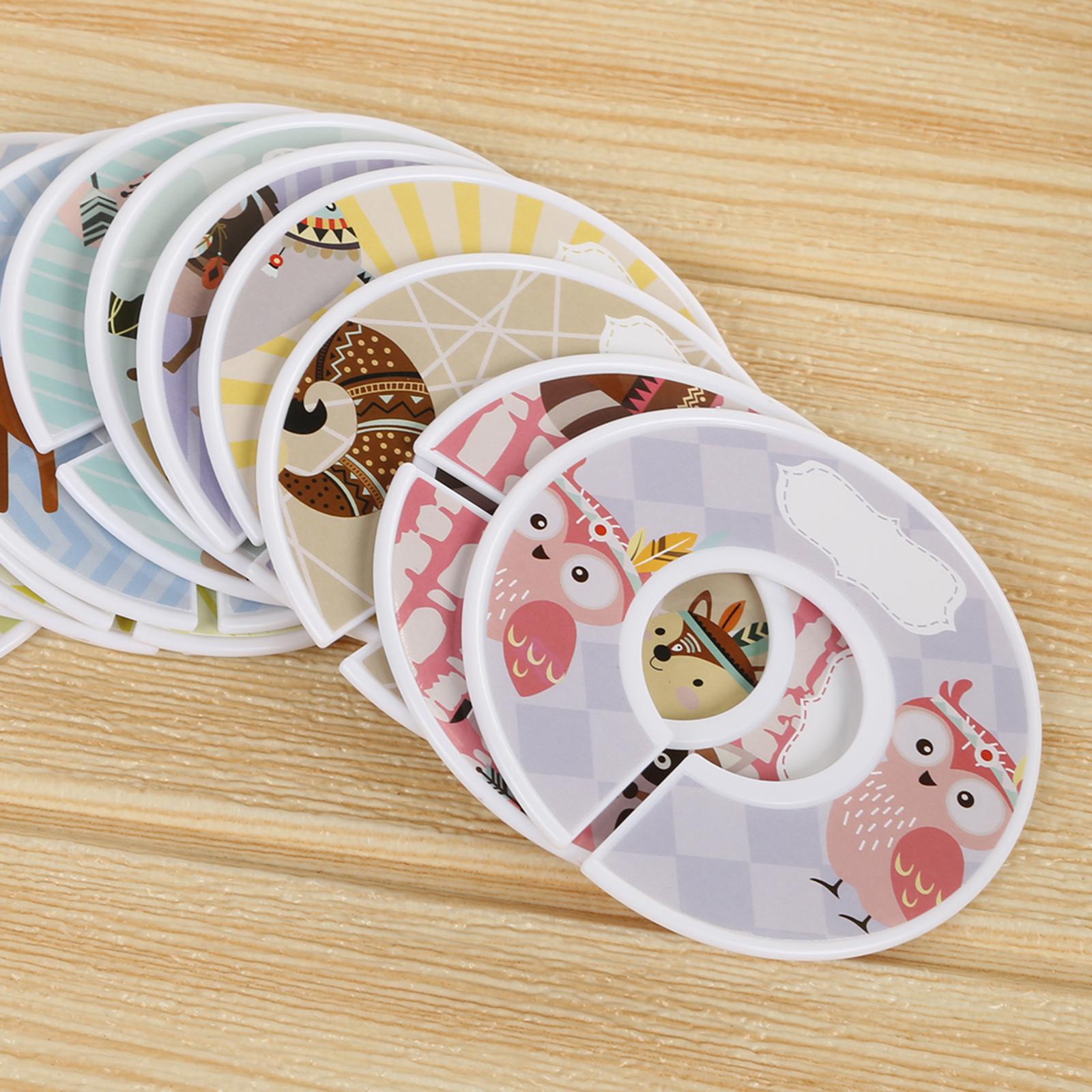 空白の丸型衣類サイズ分けタグ、ベビー服収納用ハンガーセパレー - Baby Clothing Hanger Dividers のレビューと価格