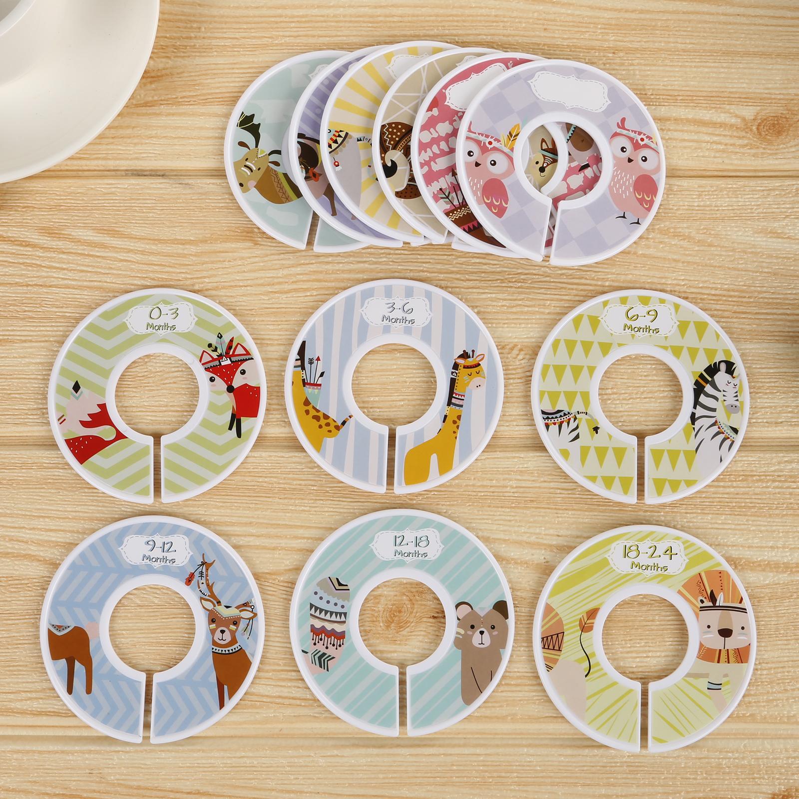 空白の丸型衣類サイズ分けタグ、ベビー服収納用ハンガーセパレー - Baby Clothing Hanger Dividers のレビューと価格