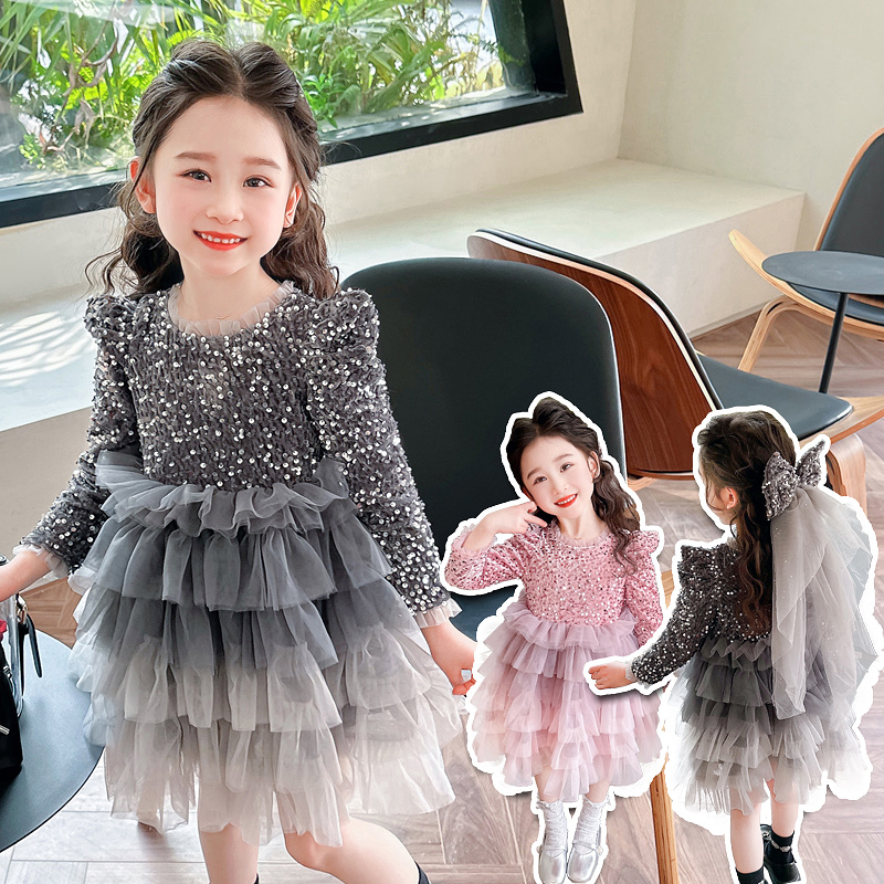 女の赤ちゃんのドレスロリータエレガントなプリンセスドレス光沢 - Baby Clothing Yarn のレビューと価格