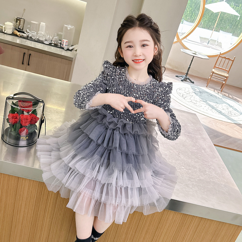 女の赤ちゃんのドレスロリータエレガントなプリンセスドレス光沢 - Baby Clothing Yarn のレビューと価格