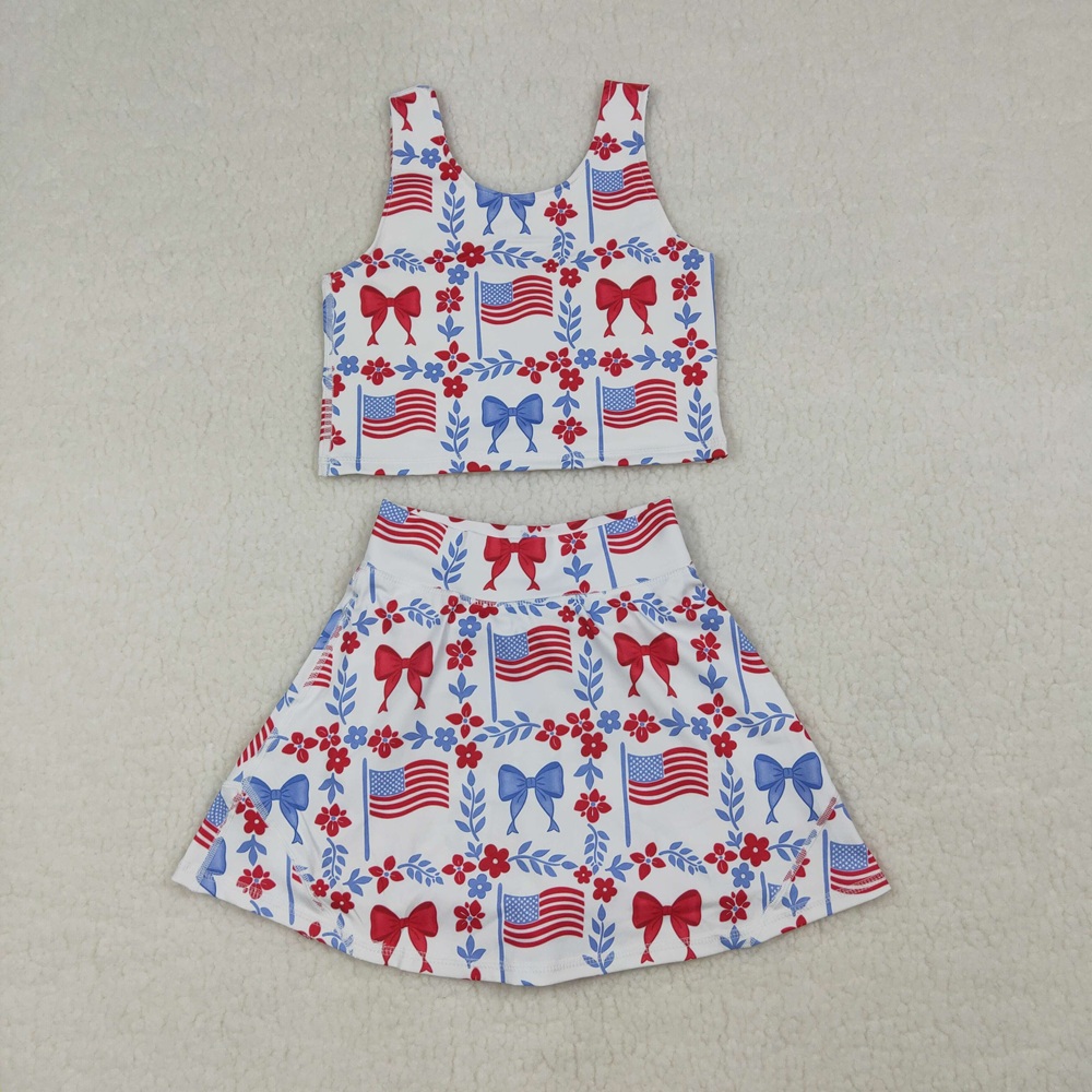 卸売ベビーガールヨガアクティブ独立記念日服幼児用旗柄ボウシャ - Baby Yoga Clothing のレビューと価格