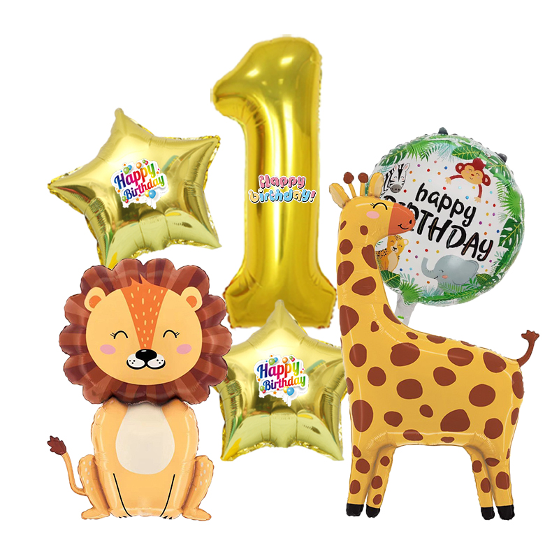 6 個動物園動物漫画数字 0-9 ジャングル動物バルーンベビ - Baby Zoo Clothing のレビューと価格