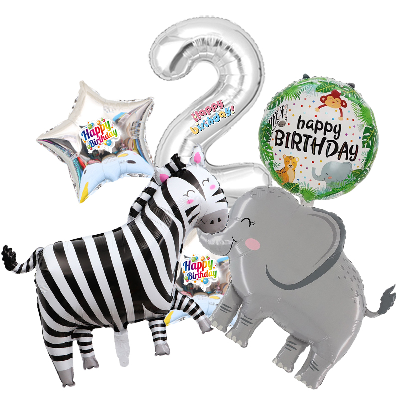 6 個動物園動物漫画数字 0-9 ジャングル動物バルーンベビ - Baby Zoo Clothing のレビューと価格