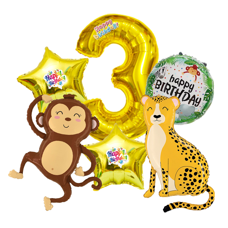 6 個動物園動物漫画数字 0-9 ジャングル動物バルーンベビ - Baby Zoo Clothing のレビューと価格