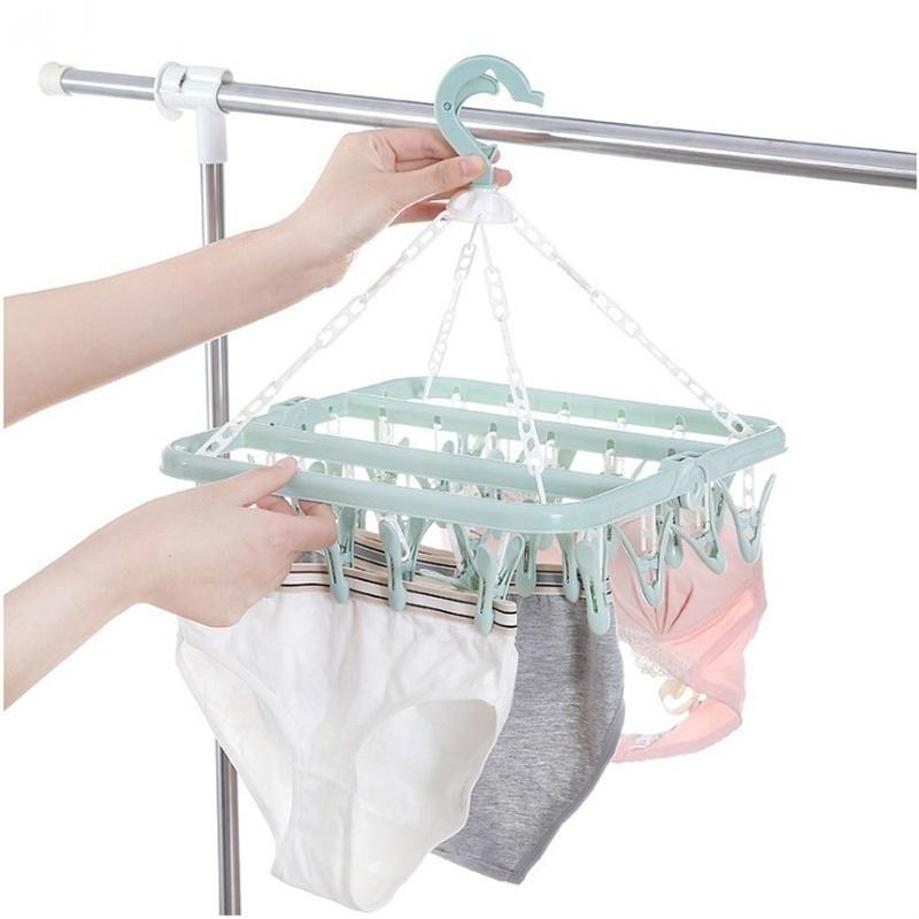 1 PC 32 クリップ折りたたみの衣類ハンガー 乾燥機 防 - Baby Clothing Drying Rack のレビューと価格