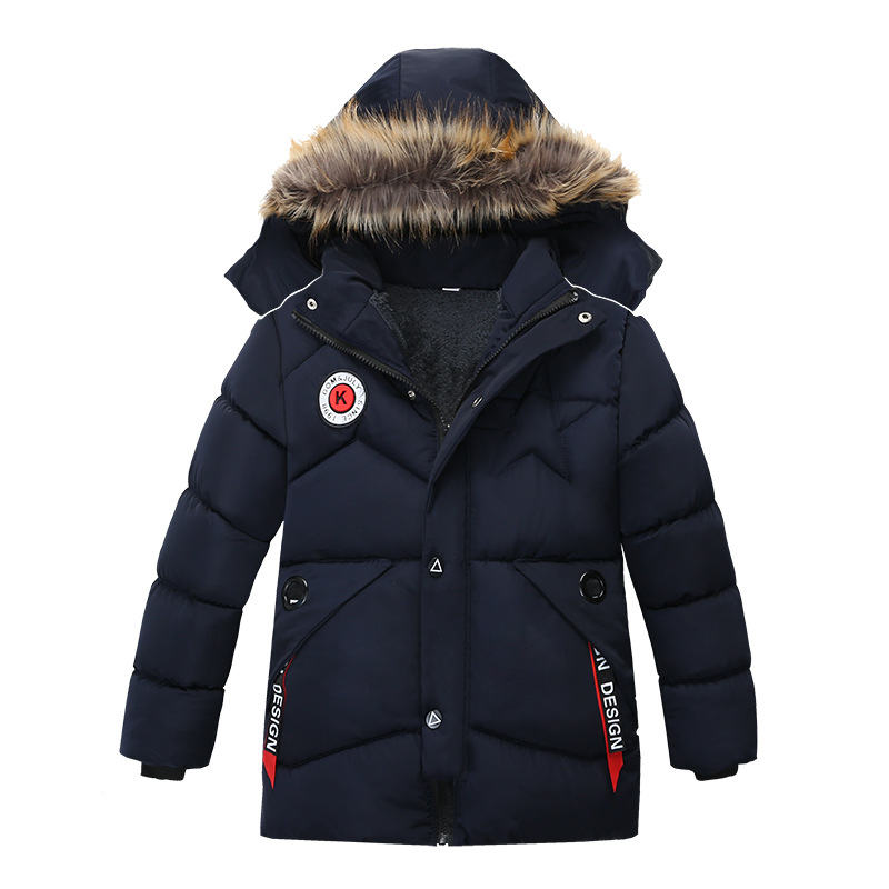 男の子用フード付きコットンジャケット,暖かい冬の衣類,3〜6 - Baby Clothing Zipper のレビューと価格
