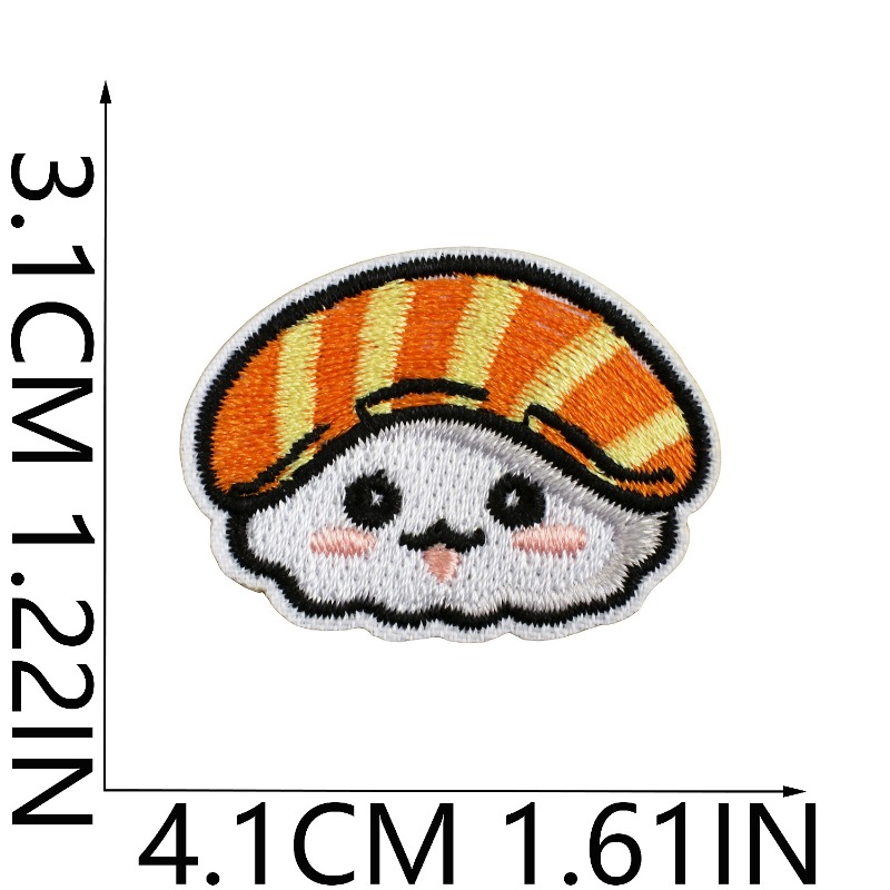 かわいい赤ちゃん日本の寿司米サーモンアイロン接着縫製刺繍バッ - Baby Clothing Sewing のレビューと価格