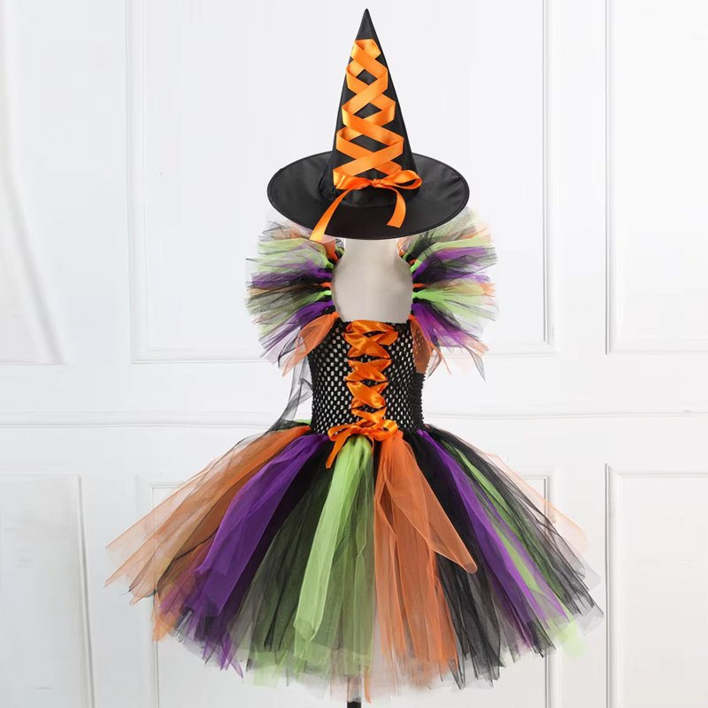 女の子用ハロウィン魔女コスチューム、チュールチュチュドレスと - Baby Clothing Europe のレビューと価格