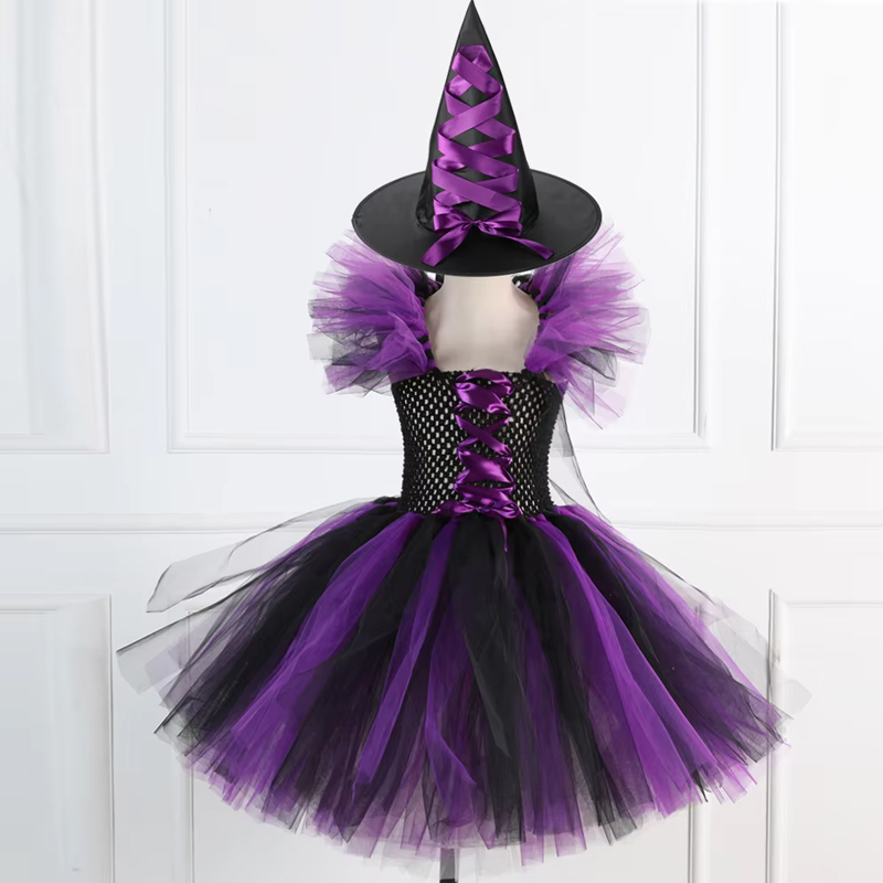 女の子用ハロウィン魔女コスチューム、チュールチュチュドレスと - Baby Clothing Europe のレビューと価格