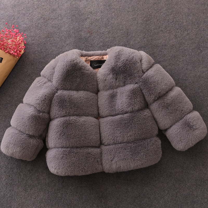 女の赤ちゃんのための合成皮革の冬のコート,子供のための長袖の - Baby Clothing Zipper のレビューと価格